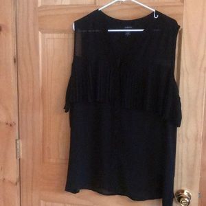 Torrid Black sheer fancy shirt - Size 3